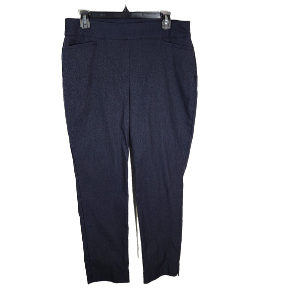 Chico's So Slimming Brigitte Pants Women's 12R Black Stretch Pull On Slim Ankle - Picture 1 of 9